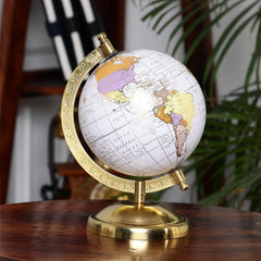 Rotating World Globe 5 Inch With Metal Stand For Show Piece For Office Decor, Study Table Decor, Birthday, Party Gifts & Anniversary, Pack Of 1