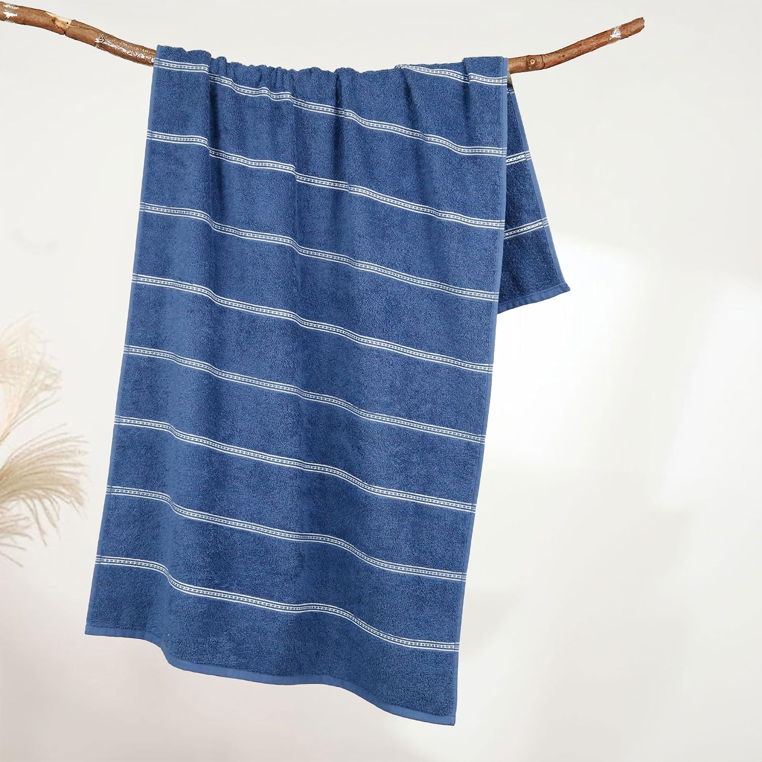 Mytrident Bath Towel Urban Comfort 450 Gsm | 100% Cotton Bath Towel (Doodle Blue)