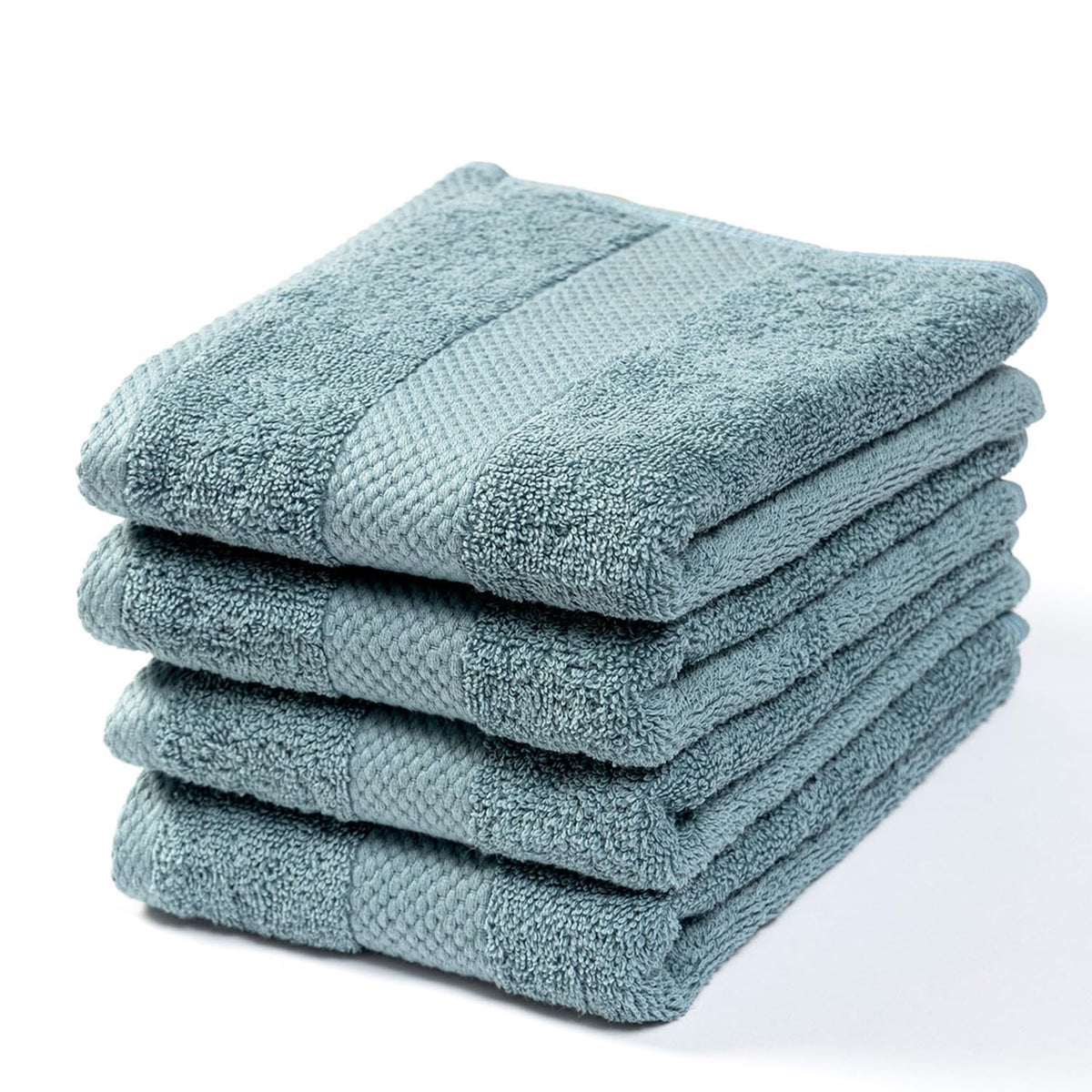 Premium 100% Combed Cotton Hand Towels 800 Gsm | Ultra Soft, Quick Dry & Highly Absorbent, For Home, Gym & Travel Hand Towel (Aqua) - Pack Of 4
