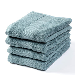 Premium 100% Combed Cotton Hand Towels 800 Gsm | Ultra Soft, Quick Dry & Highly Absorbent, For Home, Gym & Travel Hand Towel (Aqua) - Pack Of 4