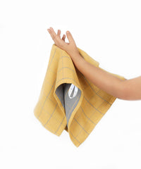 Doctor Towels, Banana Double Cloth Towel Set Of 3-1 Bath Towel, 1 Hand Towel, 1 Face Towel, Super Soft & High Absorbency Towels For Sensitive Skin, Quick Dry Towels Large Size (Golden)