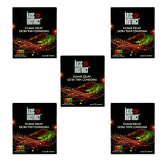 Basic Instinct Climax Delay Ultra Thin Latex Condoms For Men Double Apple 3 Pcs Pack Of 5