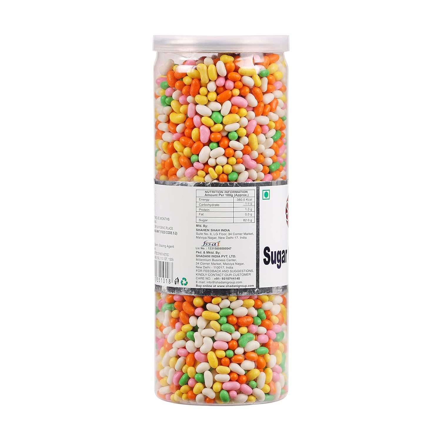 Shadani Sugar Coated Saunf (Can Of 270gm), Colourful Saunf Mouth Fresheners