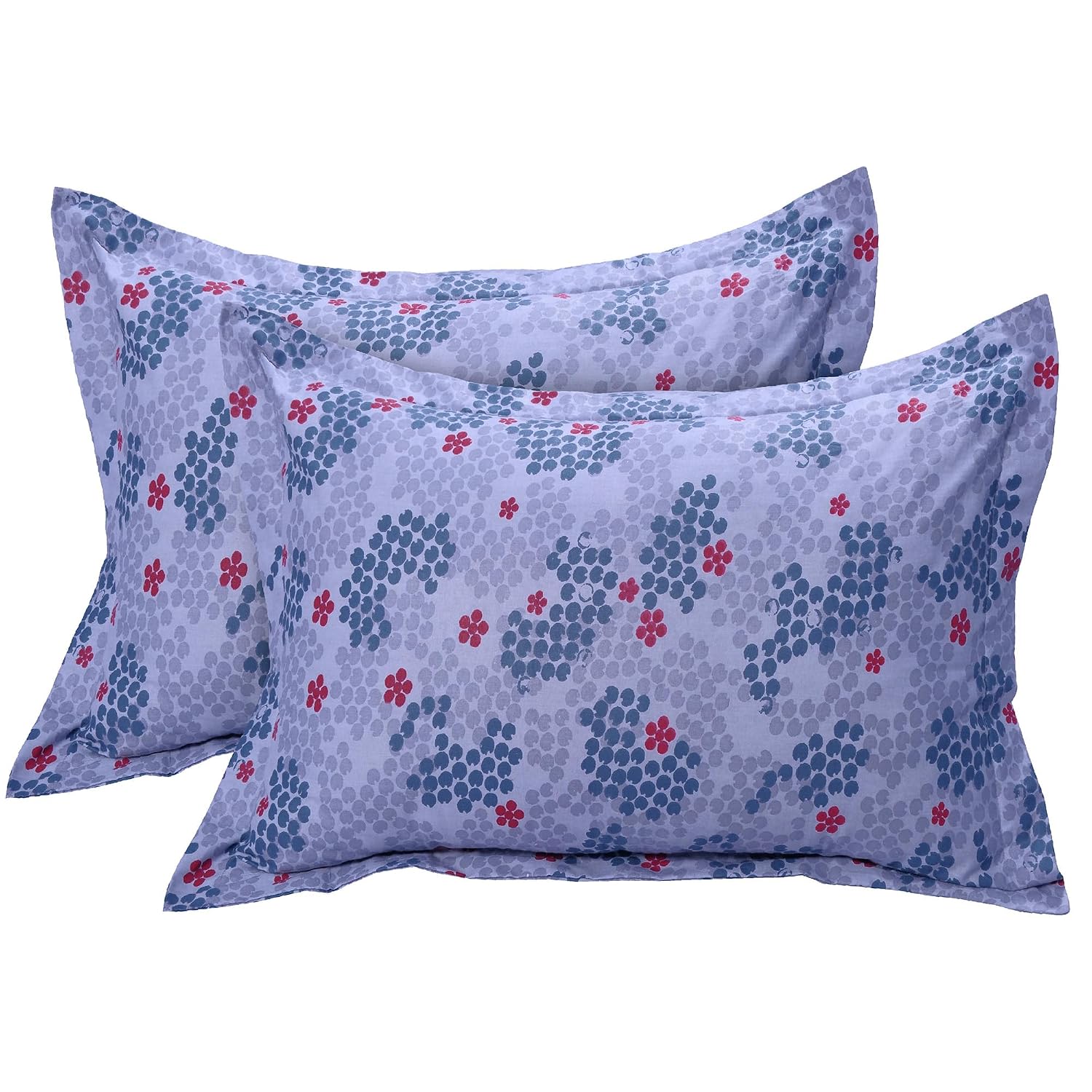 King Size For Double Bedsheet 2 Pillow Covers - 108 X 108 Inches, Light Purple & Blue | Soft & Durable For Everyday Use - All Season Comfort