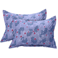 King Size For Double Bedsheet 2 Pillow Covers - 108 X 108 Inches, Light Purple & Blue | Soft & Durable For Everyday Use - All Season Comfort