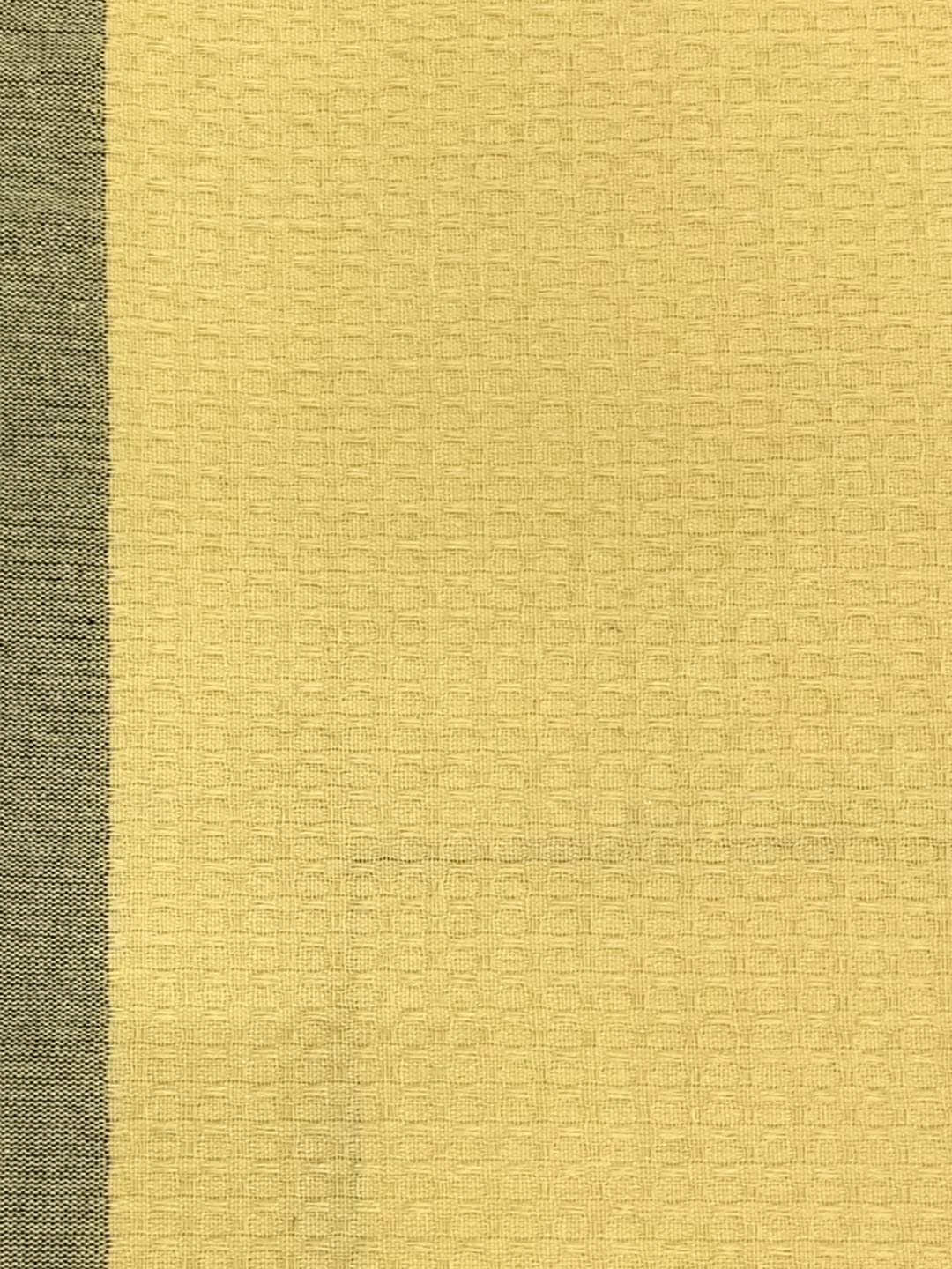 Athom Trendz Living Eco Saviour Premium Cotton Bath Towel 400 Gsm | Waffle Yellow & Waffle Beige- Pack Of 2