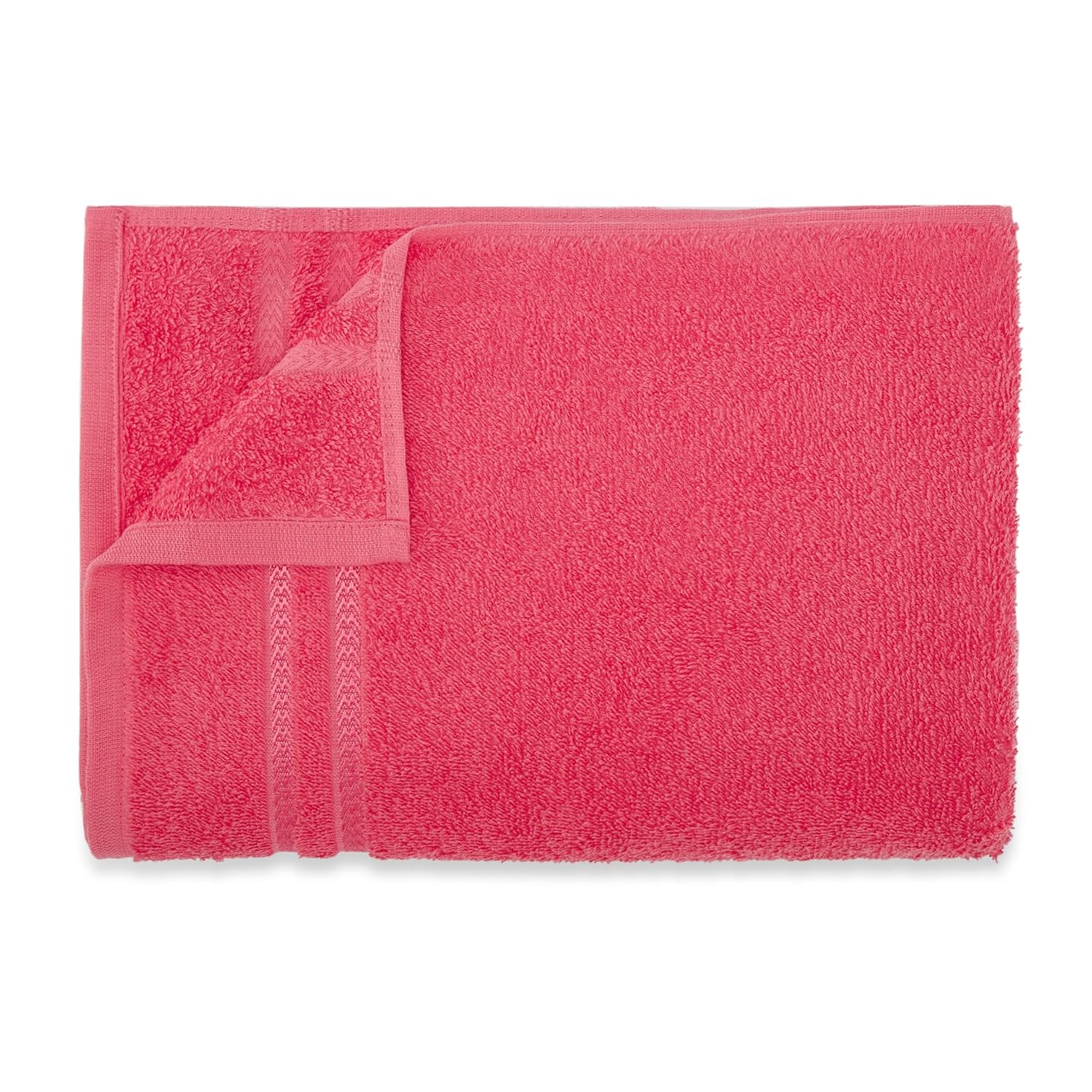Welspun 100% Cotton Quick Dry Large Size Bath Towel 450 Gsm | High Absorbency Super Soft, Fast Drying Bath Towels (Coral)