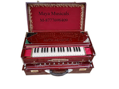 Musical Instrument Harmonium With Coupler - 42 Italian Keys, 3 1/2 Octave, 3 Set Of Premier Reeds (Base, Male & Female)