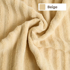Haus & Kinder Allure Zero Twist Bath Towel 500 Gsm | 100% Cotton Towel For Men, Women | Gym Towels, Spa Towels Large Size (Beige & Green) Pack Of 2