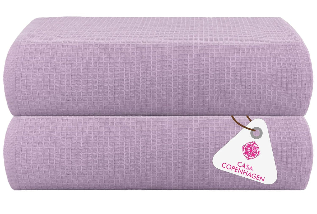 Casa Copenhagen Egyptian Cotton Exotic Hand Towel 400 Gsm (Purple Rose)- 2 Pcs