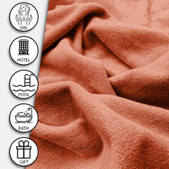Sassoon Venir Microfiber Bath Towel 450 Gsm | Ultra Soft Material, Towel Large Size For Women (Rust)