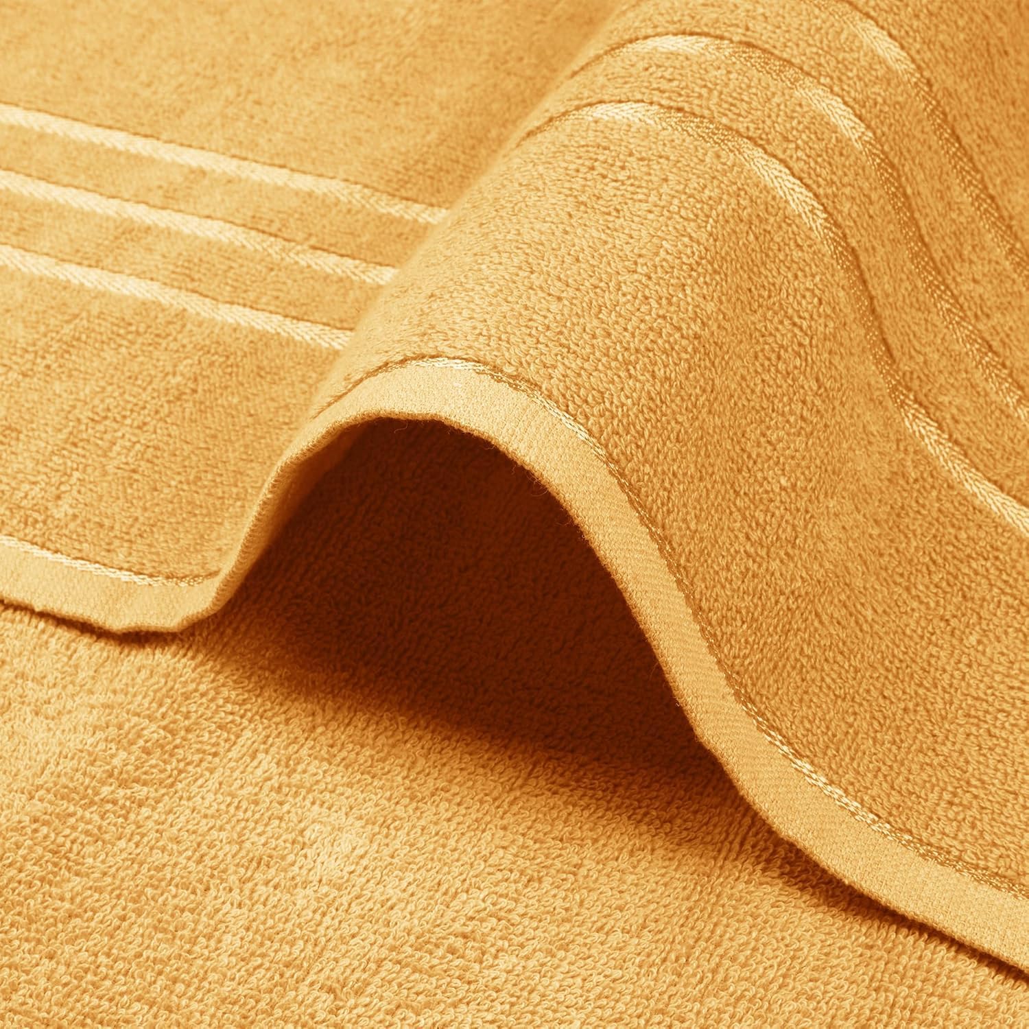 T Trendy Mart Bath Towel Large Size 450 Gsm | Quick Dry 100% Cotton Bath Towels For Men, Women & Kids (Yellow)