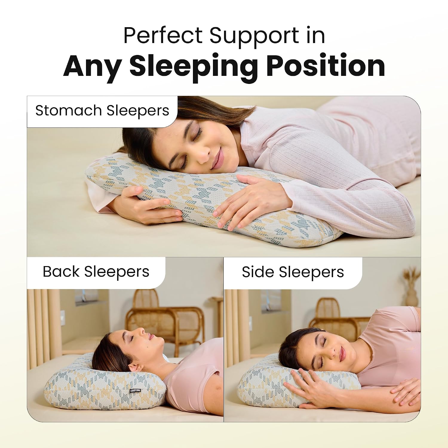 Ventilated Cooling Gel Memory Foam Pillow, Orthopedic Pillow - 26x16x4 Inch | Thin Size, For Sleeping & Neck Pain Relief With Premium Removable Zipper Cover | Long-Lasting - Pack Of 1