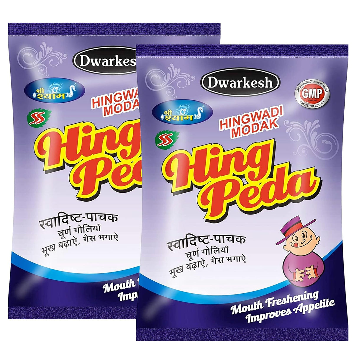 Dwarkesh Ayurved Hingwadi Modak Hing Peda 1kg, (500gm *2) | Pouch Pack