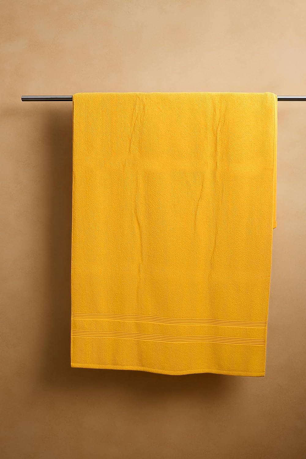 Siya Fashion Cotton Bath Towel 1000 Gsm | Ultra Soft Absorbent Quick Dry Lightweight & Durable Fabric Perfect For Home, Gym, Travel & Everyday Use (Camel) - Pack Of 2
