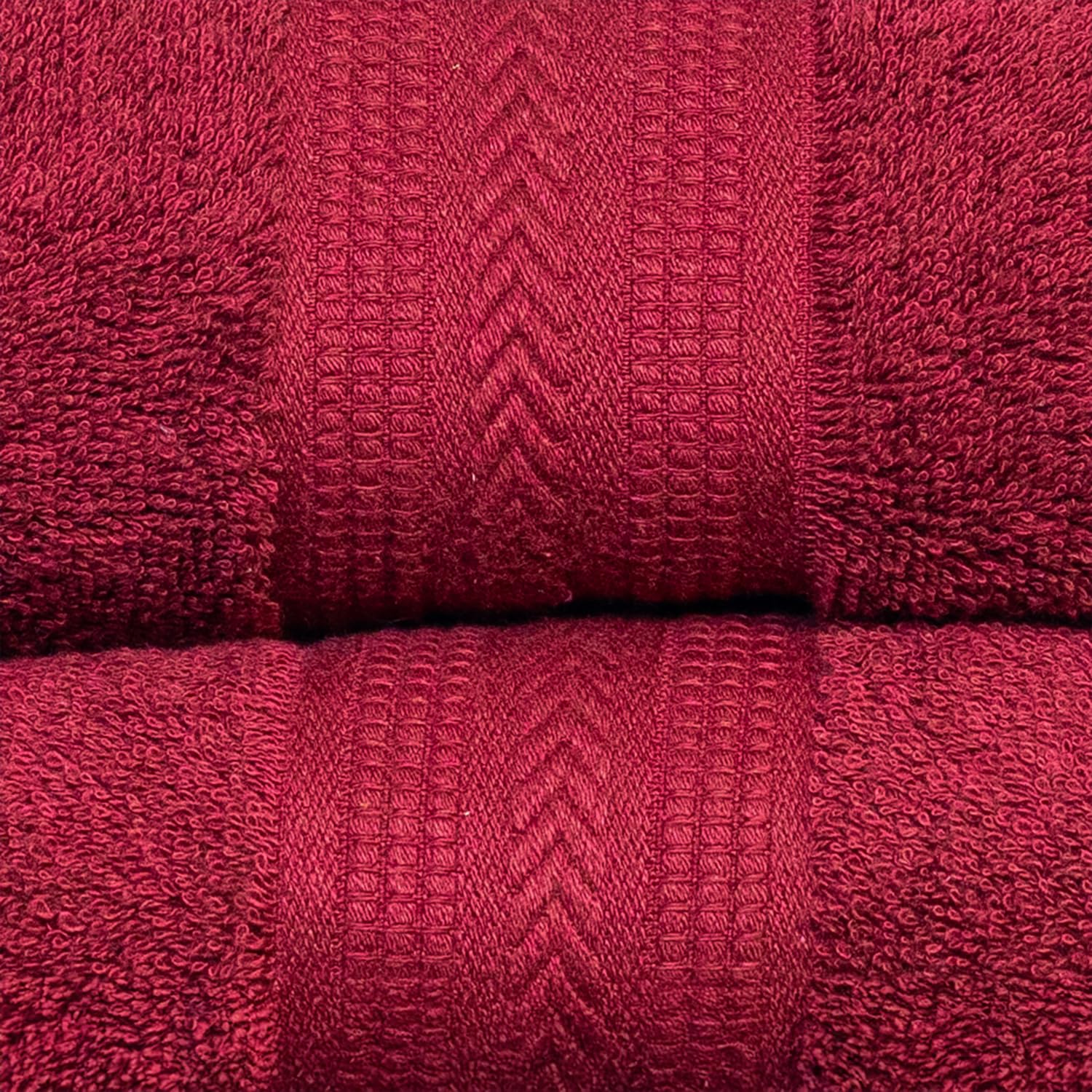 Himeya 100% Cotton Large Size Bath Towels 1000 Gsm | Soft & Absorbent - Wine Red (Pack Of 2)