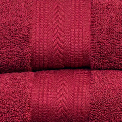 Himeya 100% Cotton Large Size Bath Towels 1000 Gsm | Soft & Absorbent - Wine Red (Pack Of 2)