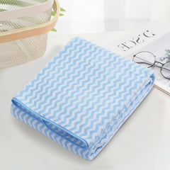 Spread Spain Microfiber 1 Bath & 2 Hand Towels 1000 Gsm | Extra Soft Plush & High Absorbent Towel For Gym & Workout - Pack Of 3 (Blue)