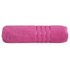 Cross Wave Exim Cotton Bath Towel 450 Gsm | Ultra Soft & Absorbent Towel (Pink)