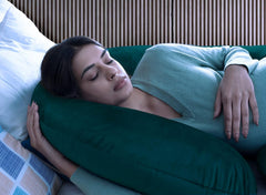 Pregnancy Pillow, C Shaped Pillow, Maternity Pillow For Sleeping - Peacock Green | Pillow For Pregnant Mothers, Pillow For Pregnant Women | Velvet Cover, Full Body Support For Better Sleep