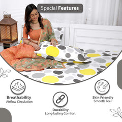 King Size Double Bedsheet With 2 Pillow Covers - 108 X 108 Inches, Grey & White | Soft & Durable For Everyday Use - All Season Comfort