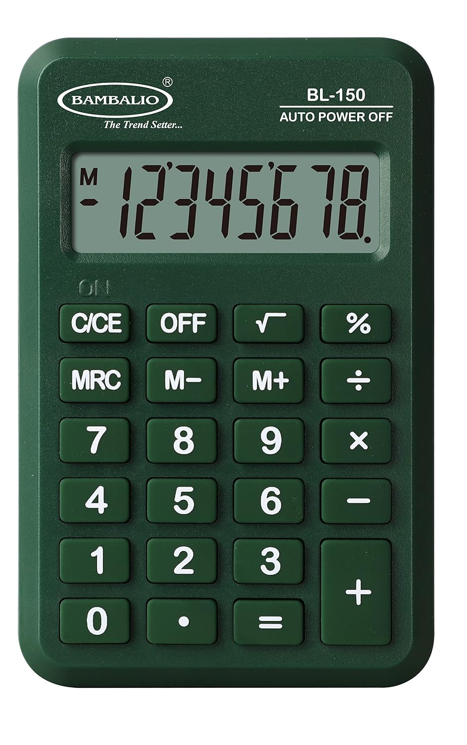 Bambalio 8 Digits Bl-150 Pocket Size Electronic Calculator 3 Years Warranty. (Green) | LCD Screen For A Longer Life, Office/school Stationery, Electronic Calculators