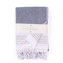 Haber Premium Light Weight 100% Cotton Bath Towel 250 Gsm | Unique Micro Waffle Texture For Active Feel, Quick Absorption & Faster Drying Towel (Blue)