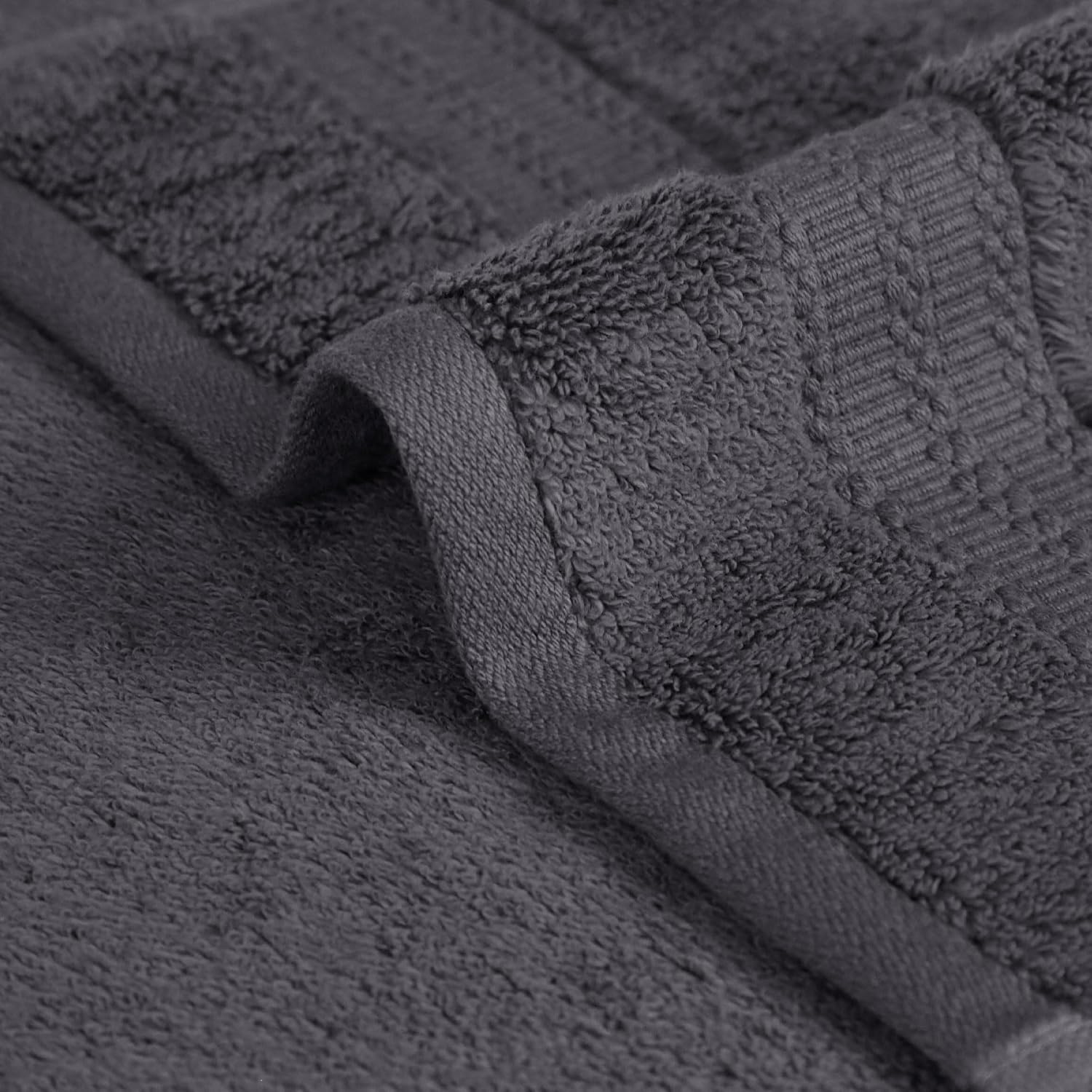 Mytrident Face Towels 600 Gsm | Nectar Soft Collection Wash Towel For Men & Women Face Towels - Ash Grey (3 Pcs)