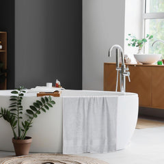 Boutiquo 100% Cotton Bath Towel 500 Gsm | Compact Quick Dry Lightweight Soft & Highly Absorbent Large Size Bath Towel - Light Grey
