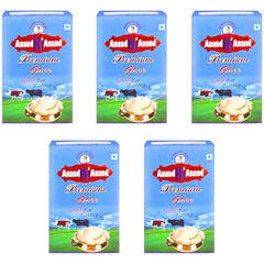 Organic Premium Cow Ghee By Anand Hi Anand | Rich In Nutrients & Vitamins A Healthy Desi Cow Ghee Good For Glowing Skin | 5 Litre (1 Litr * 5) 169.0 Ounce | Box Pack