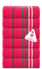 Casa Copenhagen Egyptian Cotton Ecstatic Hand Towel 740 Gsm (Pink)- 6 Pcs