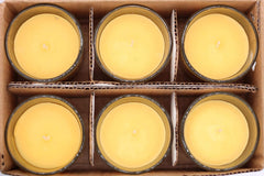 YELLOW VOTIVE GLASS CANDLE SET OF 6 | PERFECT FOR HOME NIGHT DECORATIONS