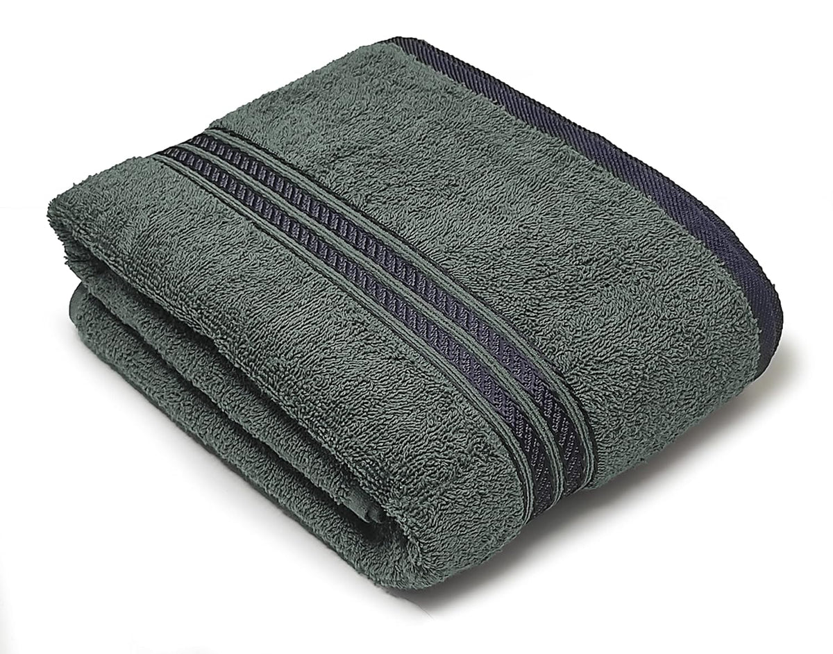 Lukzer Soft 100% Cotton Light Weight Super Absorbant Bath Towel 600 Gsm (Steel Grey)