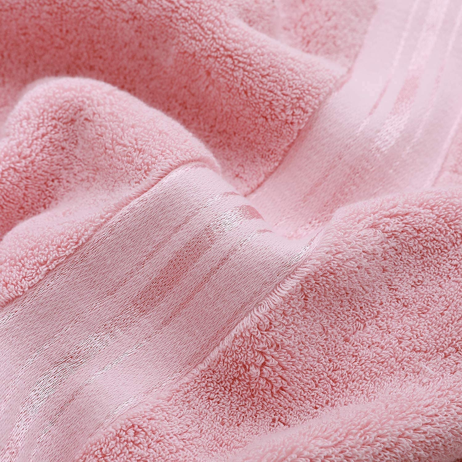 Tiqh 100% Egyptian Cotton Bath Towels 1200 Gsm | Heavy Weight & Absorbent-Top Luxury Bath Towels (Pink)- 2 Piece
