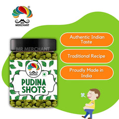 Mr. Merchant Pudina Shots (Pachak Pudina Vati Churan Goli) 300gm, | Jar Pack