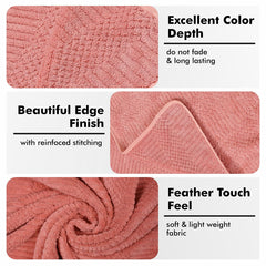 Urbanleaf Microfiber Large Bath Towel 300 Gsm | Quick Dry Super Absorbent Bath Towel For Men & Women (Coral)