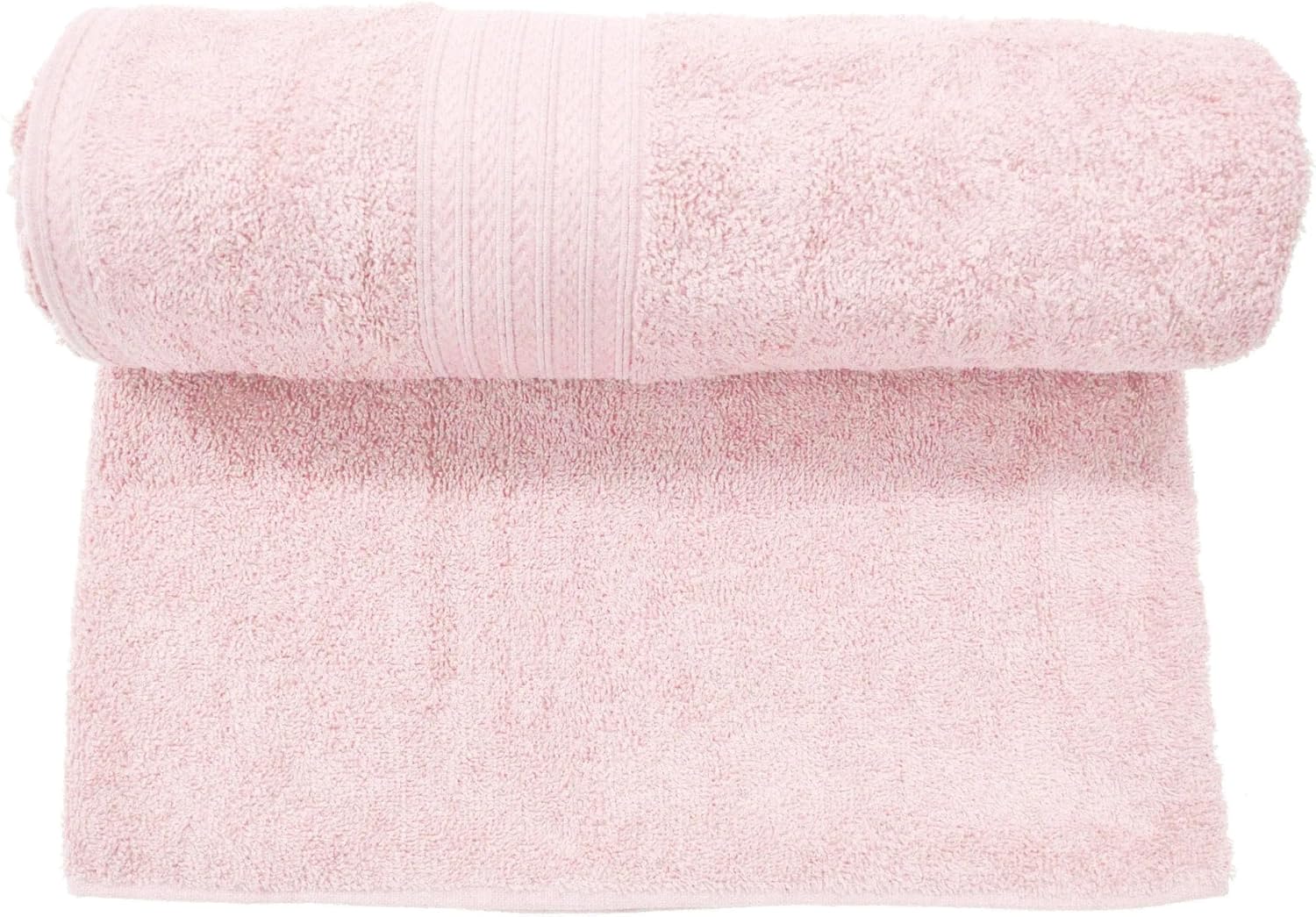 100% Cotton Large Size Bath Towel 500 Gsm | Soft & Absorbent Quick Dry & Durable Bath Towel (Rose Pink)
