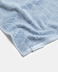 Jockey T202 Men'S Cotton Terry Ultra Soft & Durable Patterned Hand Towel 400 Gsm - Pack Of 2 (Dusty Blue)