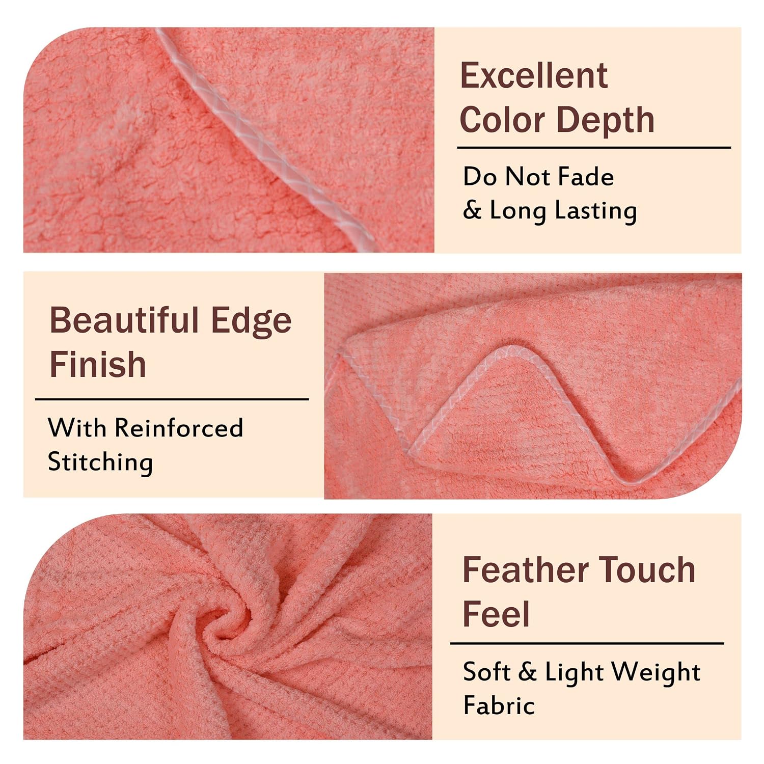 Urbanleaf Microfiber Large Bath Towel 300 Gsm | Quick Dry Super Absorbent Bath Towel For Men & Women (Pink)