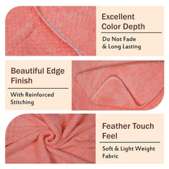 Urbanleaf Microfiber Large Bath Towel 300 Gsm | Quick Dry Super Absorbent Bath Towel For Men & Women (Pink)