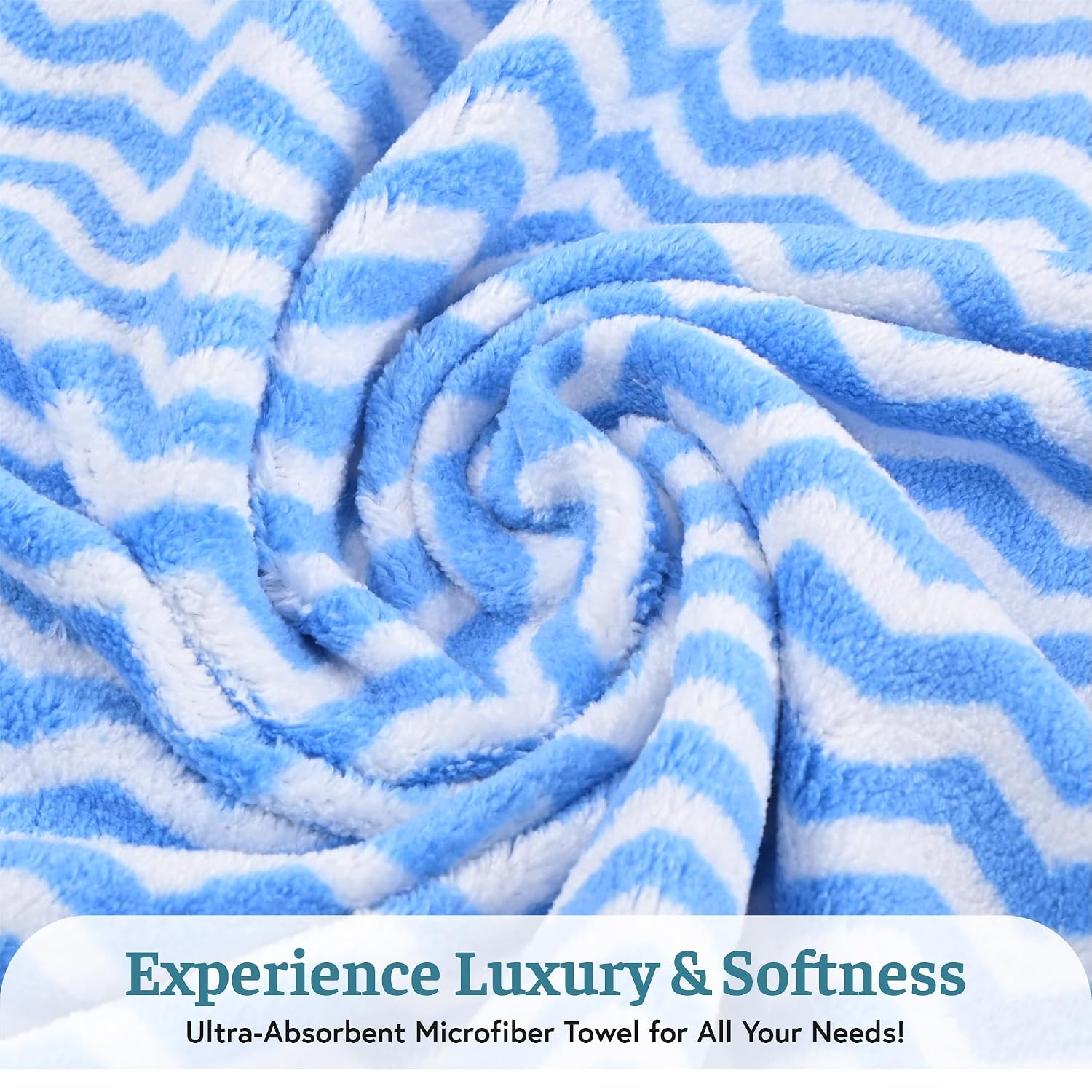 Kuber Industries Microfiber Soft Face Towel 400 Gsm | Absorbent Hanging Hand Towels For Wash Basin Bathroom | Zig Zag - Pink & Blue (2 Pcs)
