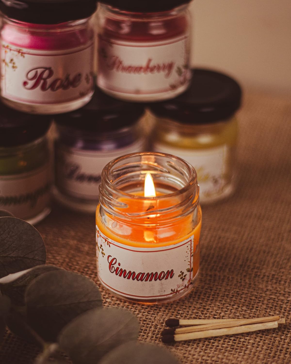 PARAFFIN WAX FRAGRANCE JAR CANDLE SET OF 6 | FRAGRANCE CANDLES FOR HOME