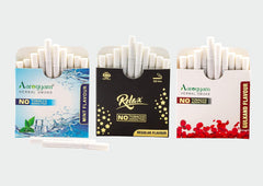 Aarogyam Herbals Tobacco And Nicotine Free Herbal Flavor Smoke For Relieve Stress And Mood Enhance Product - Strawberry, Relax, Mint Flavour - Pack Of 3 30 Sticks