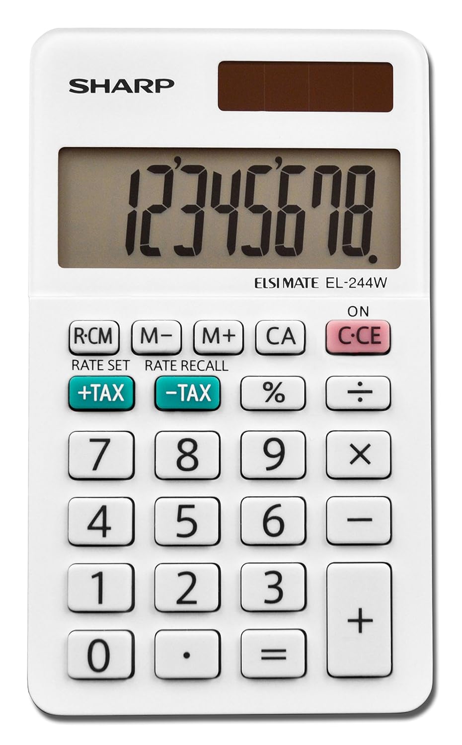Sharp EL-244WB Business Calculator, White | Large LCD displays Crisp