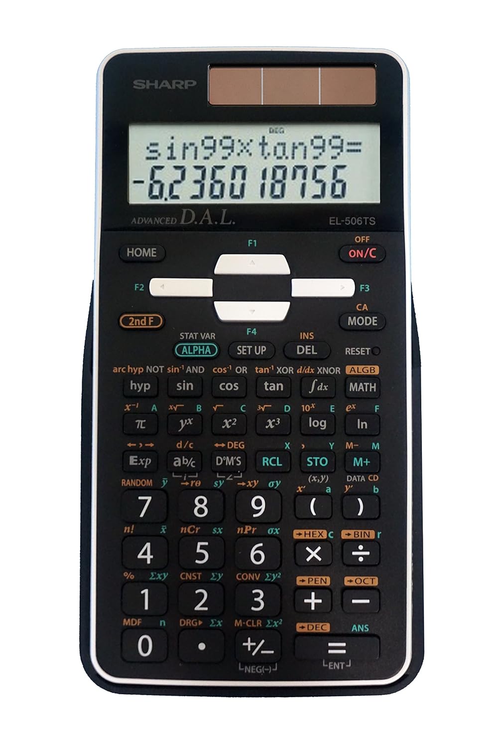 SHARP Scientific Calculator 2 Line Display & Solar Power