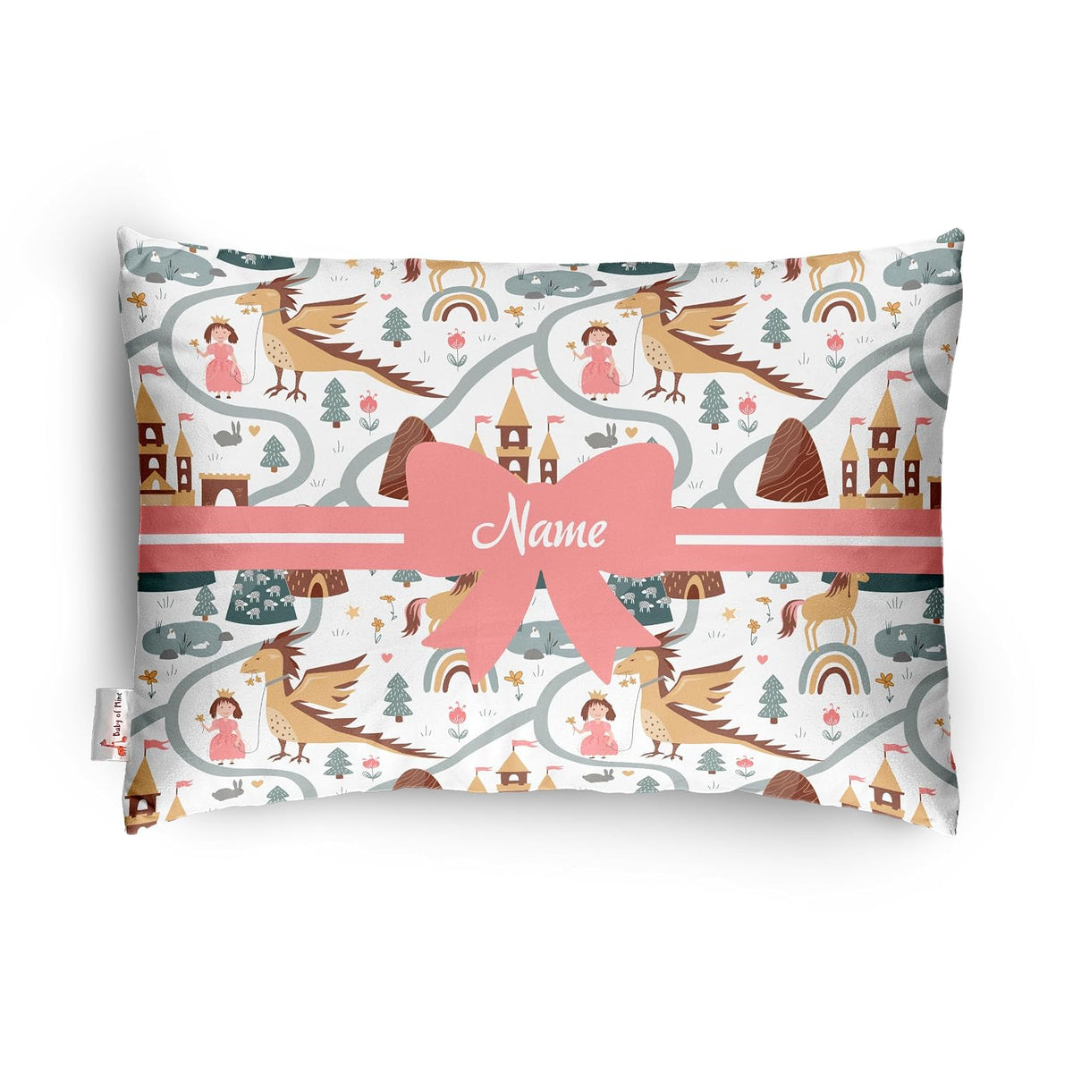 Personalized Pillow For Kids, Super Soft Cotton Kids Cushion - 12 X 18 Inches | Custom Name, For 5 Years Old Kids, Adorable Prints | For Head, Neck Support Baby Pillow - Pillow 16