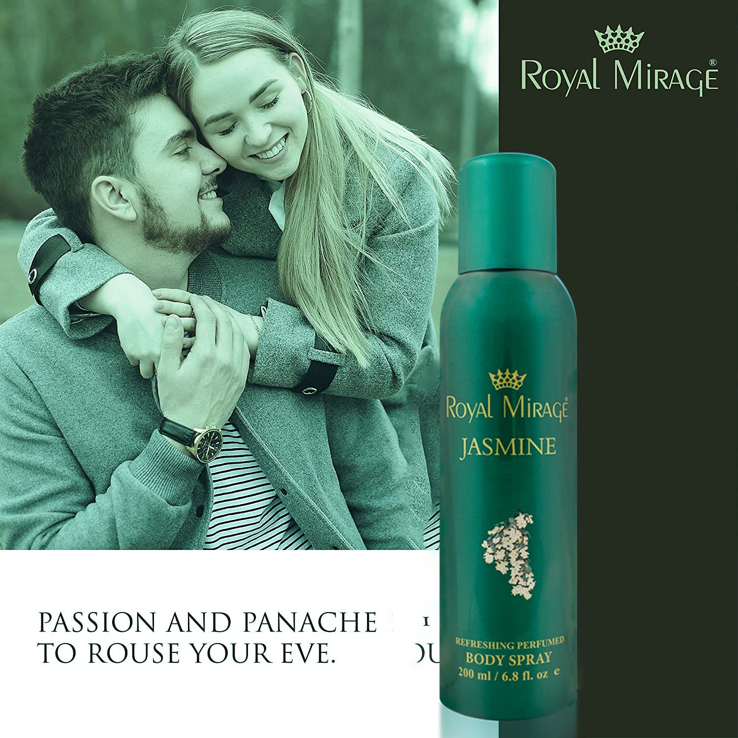 Royal Mirage Jasmine Refreshing Perfumed Body Spray 200ml 6.8 Fl.oz. Unisex Fragrance