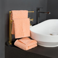 Musa Banana Hand Towels 400 Gsm | Terry Hand Towel For Wash Basin Kitchen Gym Towel For Men (Peach Fuzz) -Set Of 3