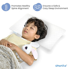 Microfiber Sleeping Pillow For Kids, Baby Pillow, White - 12 X 18 Inches | Premium Super Soft Outer Cover | Bed Pillow, Portable, Lightweight, Adjustable Pillow - Pack Of 1