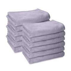 Housse Premium Microfiber Face Towel 1700 Gsm | Korean Beauty Ultra Absorbent, Odour-Free, Quick Dry Face Towel (Pack Of 12) - Levender